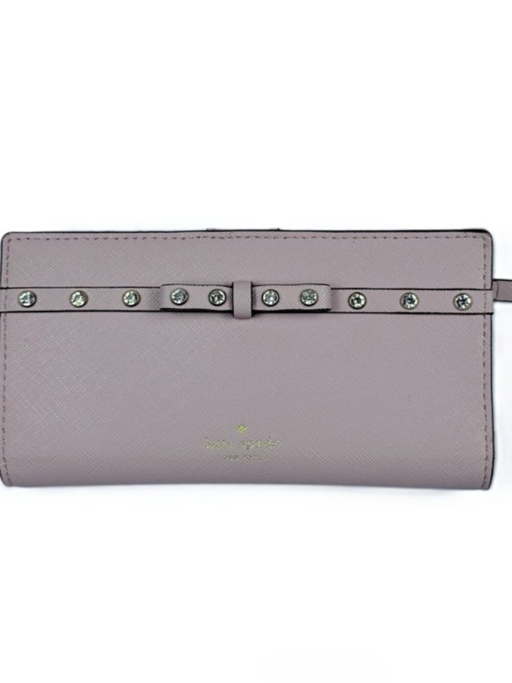 This Kate Spade "Laurel Way" Jeweled Leather Wallet in Blush NWOT
